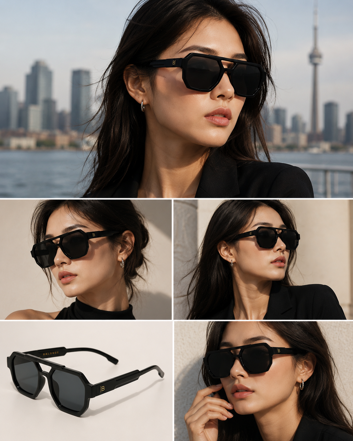 BALONGE Signature Geometric Sunglasses